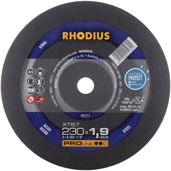 Rhodius XT67 205711 Separationspår rakt 230 mm 22.23 mm 1 st
