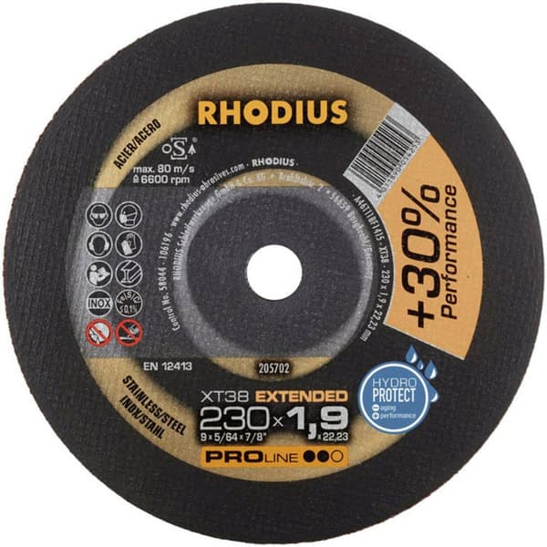 Rhodius XT38 205702 Separationspår rakt 230 mm 22.23 mm 1 st