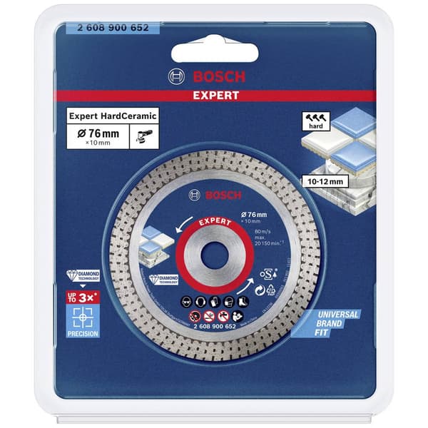 Bosch Accessories 2608900652 EXPERT HardCeramic Diamantkapskiva Diameter 76 mm 1 st