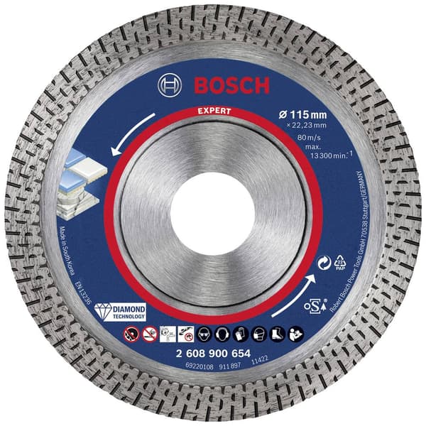 Bosch Accessories 2608900654 EXPERT HardCeramic Diamantkapskiva Diameter 115 mm 1 st