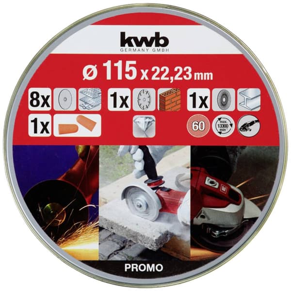kwb 712041 Delningsskiveset 10 delar 115 mm 22.23 mm 10 st