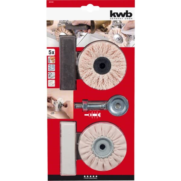 kwb 485300 Polerings-set - 6-delars inkl. Polerpasta 6 st