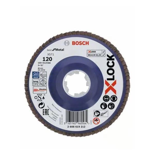 Skivplatta med lameller - BOSCH - X-LOCK X571 - Zirkoniumkonkretisering - Innermått 22,23 mm - Metall