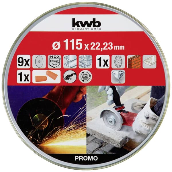 kwb 712031 Delningsskiveset 10 delar 115 mm 22.23 mm 10 st