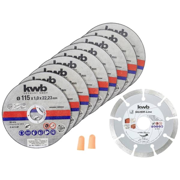 kwb 712031 Delningsskiveset 10 delar 115 mm 22.23 mm 10 st