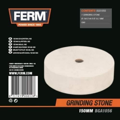 FERM BGA1056 Slibesten - korn 80 - 150x40x12,7mm Hvid - DIY