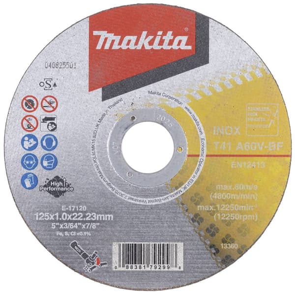 Makita E-17120-12 Separationspår rakt 12 delar 125 mm 22.23 mm 12 st