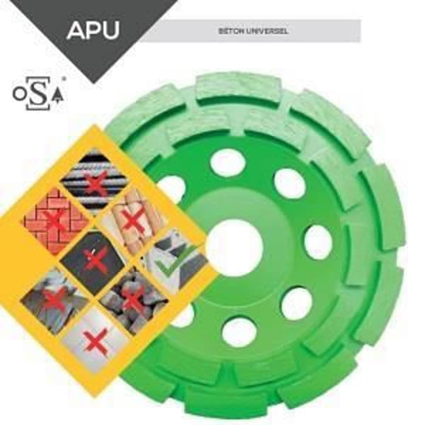 Diamantplatta - APU - Grön Ø125 - Borrning 22,23 - APU01287