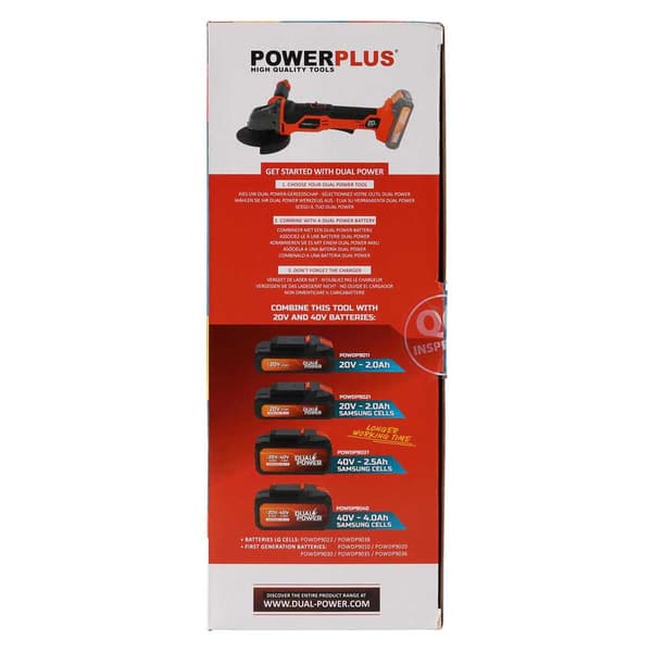 Powerplus Vinkelskivesliber Powdp35150 115 Mm Søvfarvet