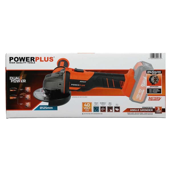 Powerplus Vinkelskivesliber Powdp35170 125 Mm Søvfarvet