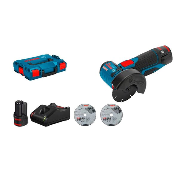 Bosch Professional Trådløs Gws 12v-76 2x Gba 12v 3.0 76 Mm Blå,Sort