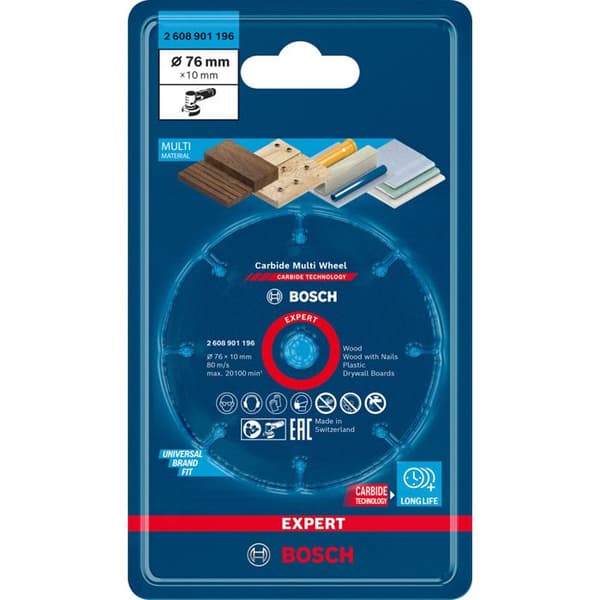 Kapskiva - BOSCH EXPERT - 2608901196 - 76mm - Hårdmetallteknik - Multimaterial