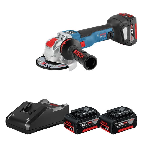 Bosch Professional Mini Kværn Gwx18v-10sc 3x5ah Gal18v-40 125 Mm
