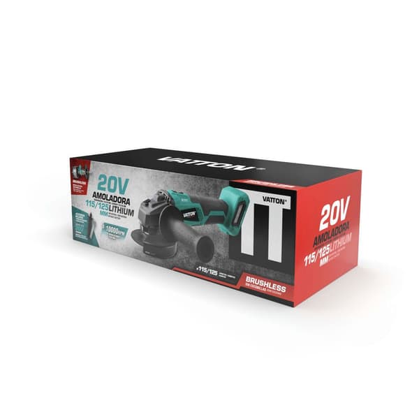 Vatton 20v 115/125 Mm Børsteløs Kværn Uden Batteri  One Size / EU Plug