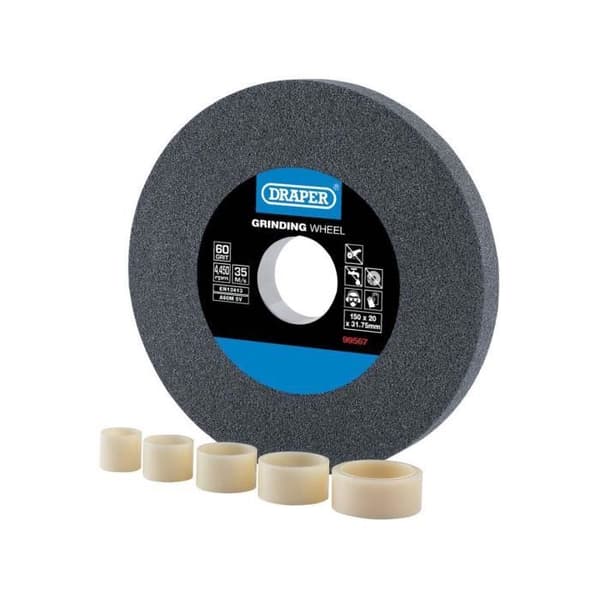 Draper BG15020F 150x20mm 60G Aluminiumoxid Bänk Slipskiva Bänkslipskiva 150 mm Ref 99567