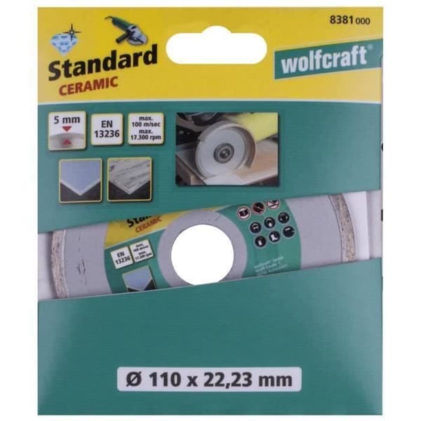 WOLFCRAFT Kontinuerligt diamantblad std - Diameter: 110 mm