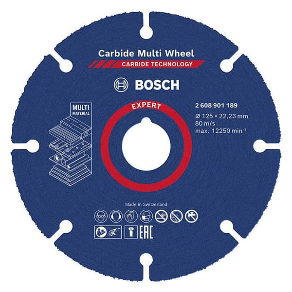 Skärskiva - BOSCH EXPERT - 2608901189 - 125mm - Karbusteknologi - Multimaterial