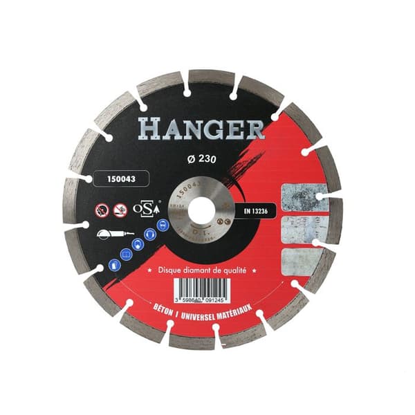 Diamantbeteckningsskiva universell 230mm segment 10mm - HANGER - 150043