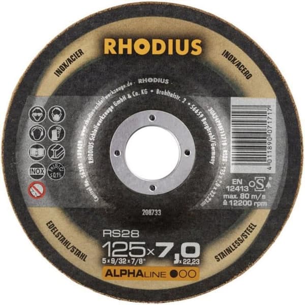 Rhodius RS28 offsetnavslipskiva 210752 125 mm 22,23 mm 1 st.
