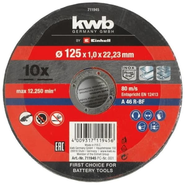 Set med 10 st kapskivor 125mm