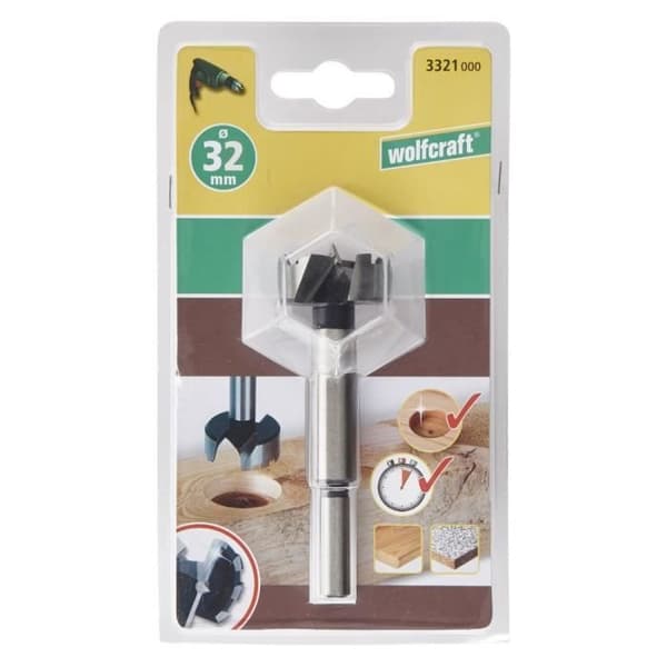 WOLFCRAFT - 1 infälld vedfräs PRO L90 Ø32 mm