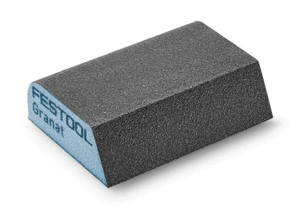 Slipsvamp - FESTOOL - GRANAT - 69x98x26 mm - Korn 120 - Kantig och rundad sida
