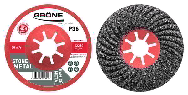 Halvflexibel slipskiva 36 Grone (125 x 22,2 mm)