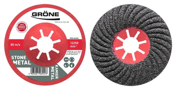 Semi-fleksibel slibeskive 80 Grone (125 x 22,2 mm)