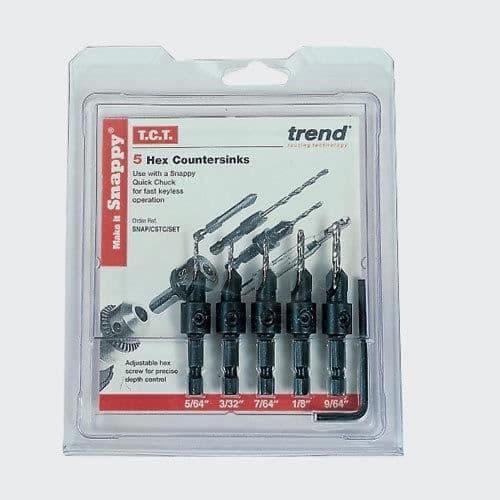 Konutset av koniska borrar - Snappy - TCT - 5 borr - Tungstenkarbid - 2,0 mm