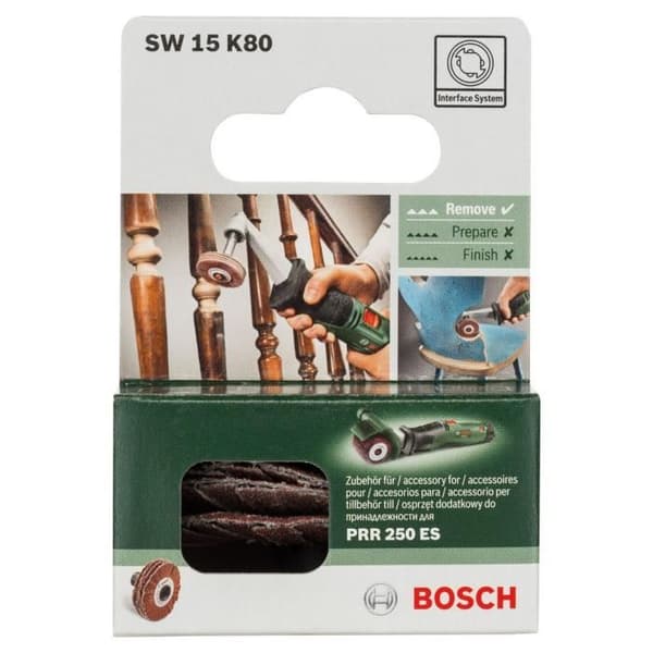 Bosch slipcylinder - (tillbehör för Texoro, korn 80, bredd 15 mm, mjuk)