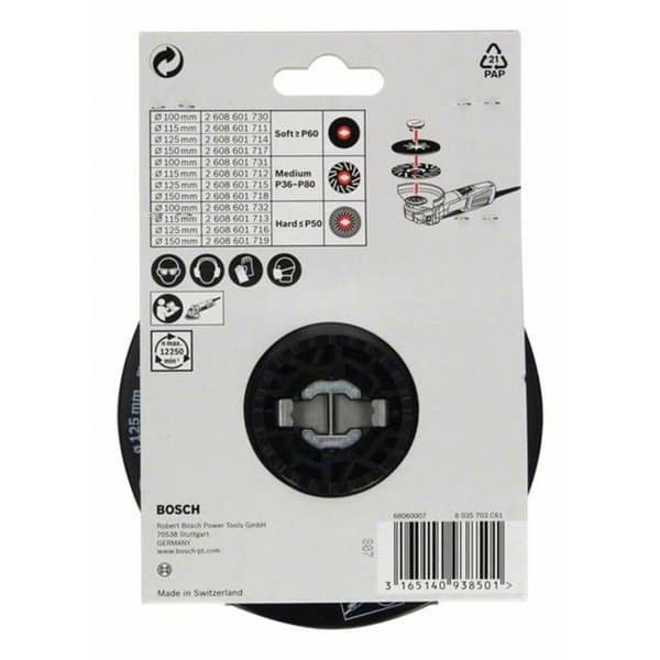 Slipplatta - BOSCH - 2608601714 - 125mm - X-LOCK - P60 och finare