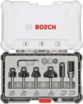 Miniatyrbild 4 av 4: Coffret med 6 frästar för att jämna till/chamfrera/runda av med 6 mm skaft BOSCH - 2607017468