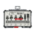 Miniatyrbild 1 av 4: Coffret med 6 frästar för att jämna till/chamfrera/runda av med 6 mm skaft BOSCH - 2607017468