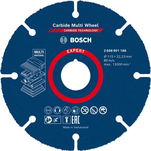 Kapskiva - BOSCH EXPERT - 2608901188 - 115mm - Hårdmetallteknik - Multimaterial