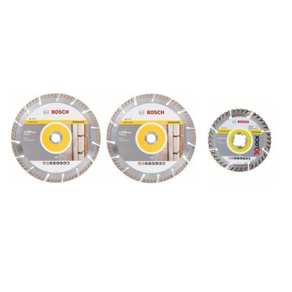 Kit med 2 Pro Universal diamantdiska 230mm + 1 XLock diamantdisk 125 mm BOSCH - 061599760Z