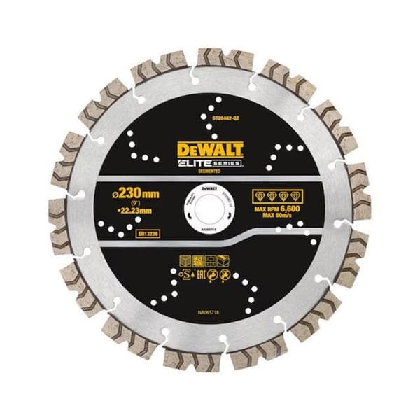 Segmenterat diamantdisk ELITE DEWALT DT20462-QZ 230x22,23mm för alla typer av användning