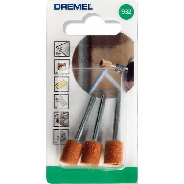 Set med 3 DREMEL 932 aluminiumoxidslipskivor (ø 9,5 mm)