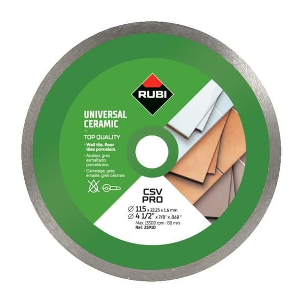 Diamant skiva RUBI CSV PRO - torra snitt (125 mm) - Klipper alla typer av keramik