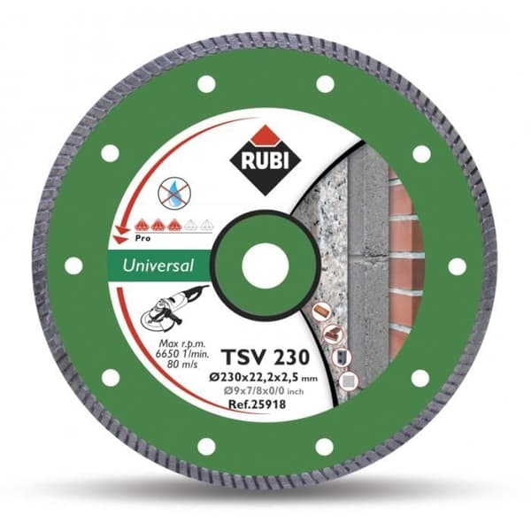 Diamantdisk - RUBI - TSV PRO - Ø 230 mm - Hög prestanda - Skärmaterial för byggande