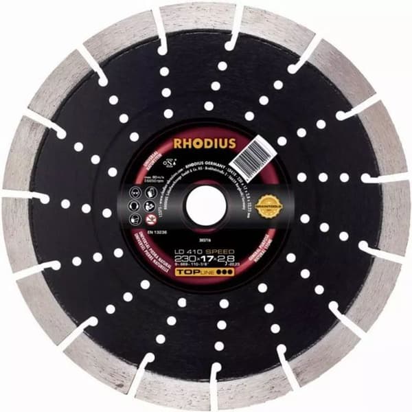 Rhodius 303713 LD410 SPEED Diamantkapningsskiva Diameter 125 mm Ø för borrning 22.23 mm Naturlig sten 1 st(s)