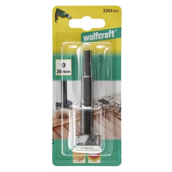 WOLFCRAFT - 1 Träfräs för inbyggnad L90 Ø26 mm