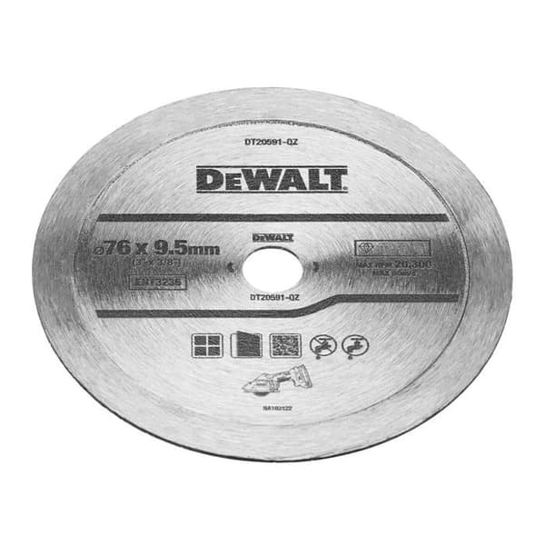 Diamantskiva 76mm DEWALT DT20591-QZ - för keramik