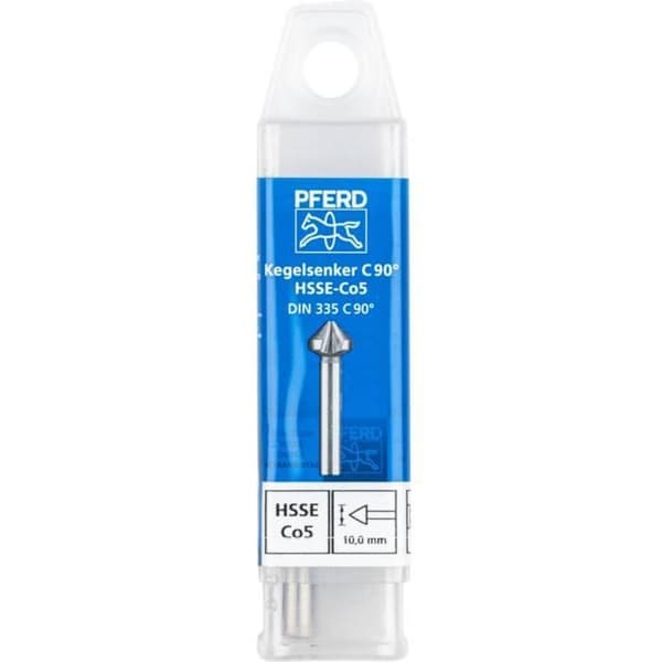 Konisk försänkning - PFERD - KES HSSE DIN 335 C90° 10,0 - Legerat stål och rostfritt stål - 10 mm