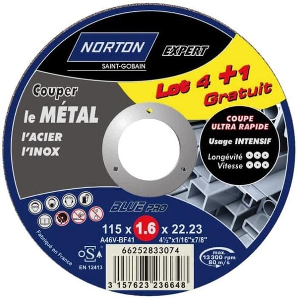 Metallskiva 115x1,6 pro lot 4+1