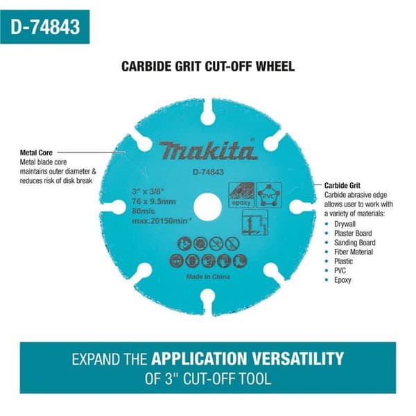 Slipsten - Makita skärskiva - D-74837 - SEGMENTERAD DIAMANTBLADE 76*10MM (1 ST)