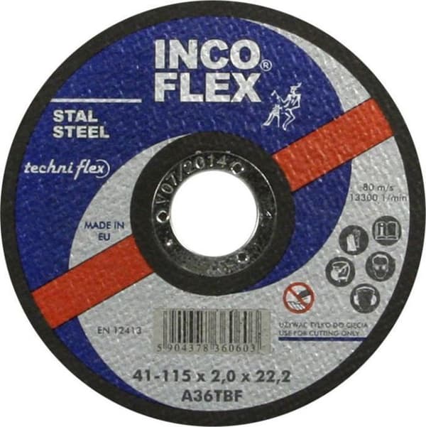 Slipmetallskiva - skärskiva Techniflex - M41-230-3.2-22A30R - Metallskiva 230 x 3,2 x 22,2 mm (IF)