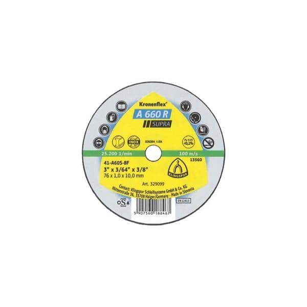 25 skivor för kapning MP SUPRA A 660 R D. 100 x 1 x 6 mm - Stål - 329102