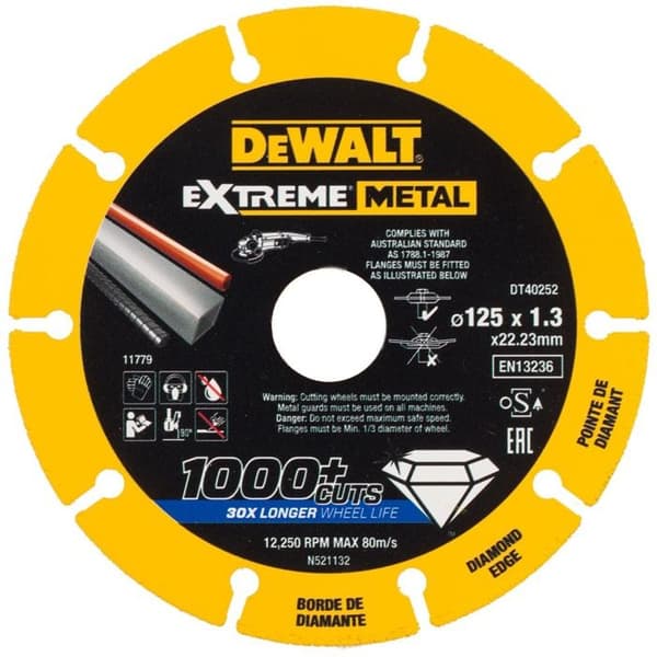 Diamantklinga - DEWALT - METALMAX Extreme Metal 125 mm - 1000+ snitt - Ökad säkerhet - Mindre damm