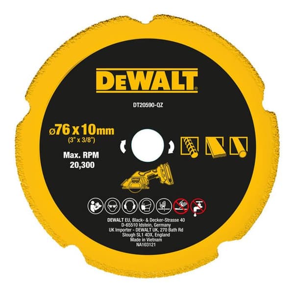 Diske 76 mm diamant Multi-Material DEWALT DT20590-QZ