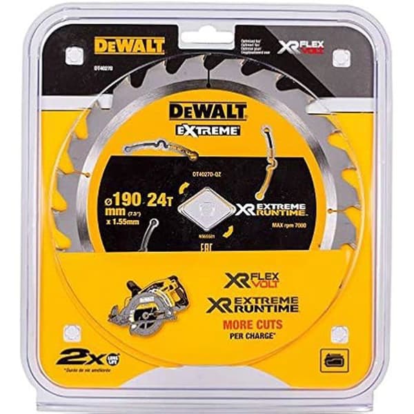 Lame diamant - DEWALT - DT40270 - 190 mm - 24 tänder - Carbide C3